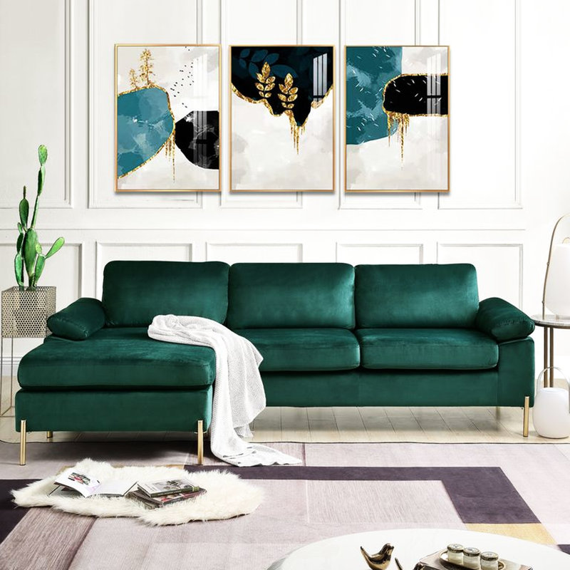 98.55'' Velvet Sofa