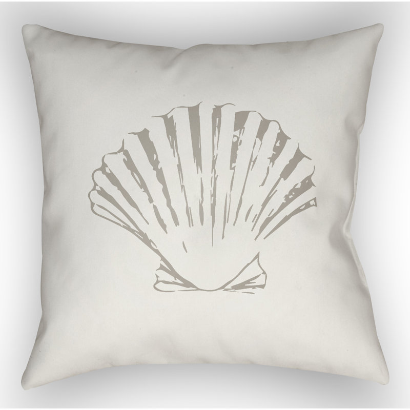 Outdoor Throw Pillow, 18" H x 18" W x 4" D, Gray