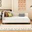 Lit de jour simple en lin en forme de L, avec pieds en bois massif, beige-1130466568-1130466582