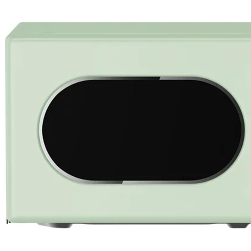 Mint Green Retro Small Countertop Microwave with Touch Controls