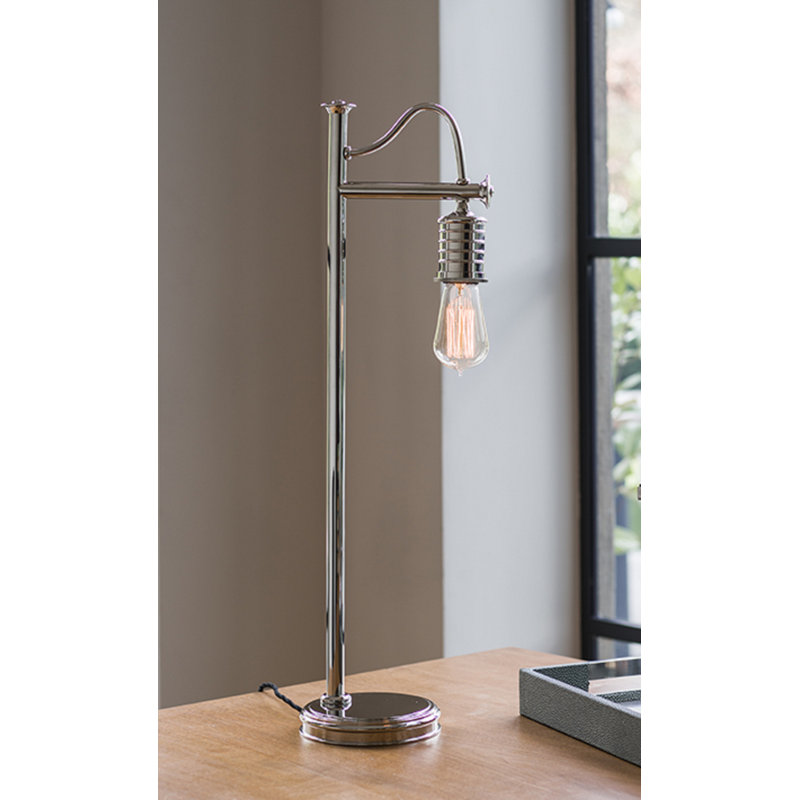 Lampe de table en arche 27" Alessandra, Nickel poli