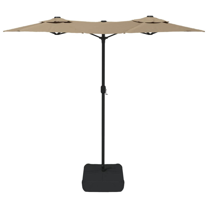 Double-Head Garden Parasol 316x240 cm, Taupe