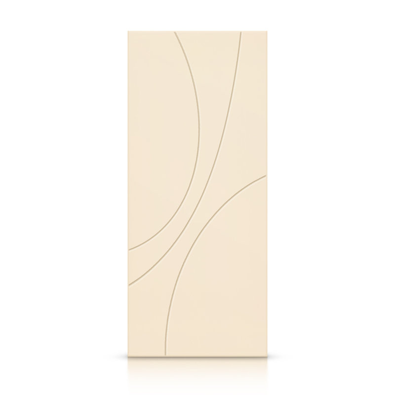 Porte standard à panneaux en bois manufacturé, Beige, L 34 po x H 84 po