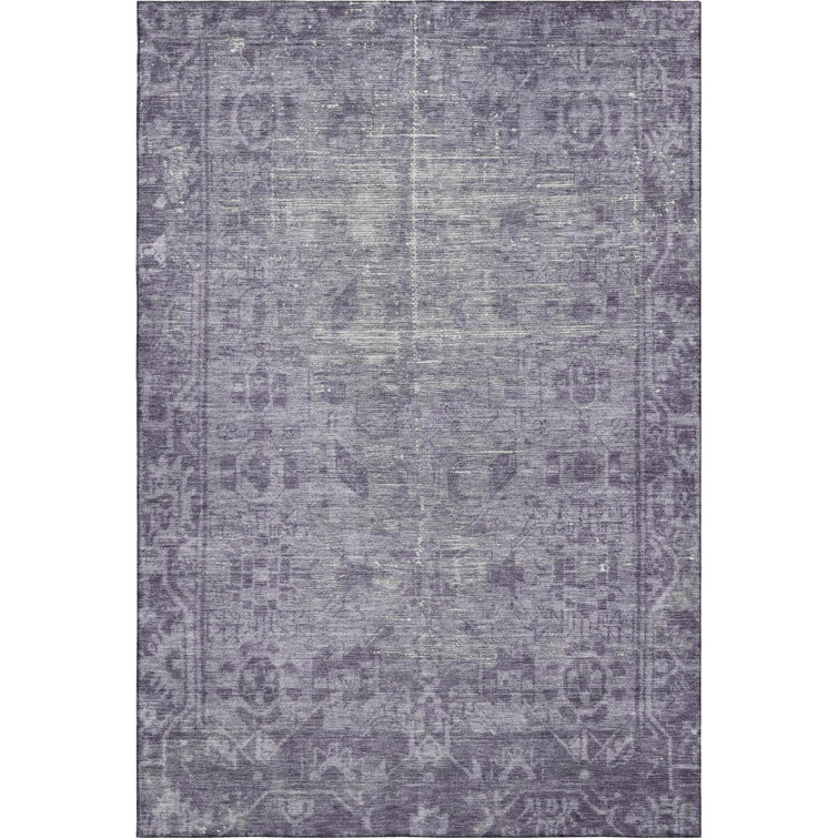 Premium Machine Washable Larock AMF1228 Global Rug