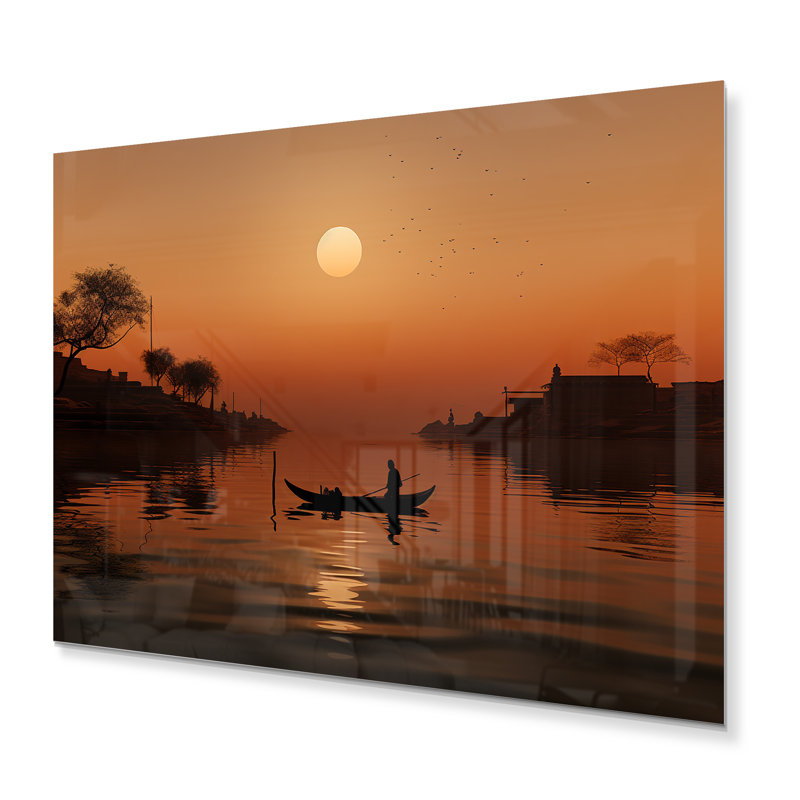 Hindouisme Varanasi Reverence I - salon d'art mural en métal Hindouim, H 12 po x l 20 po x P 1 po