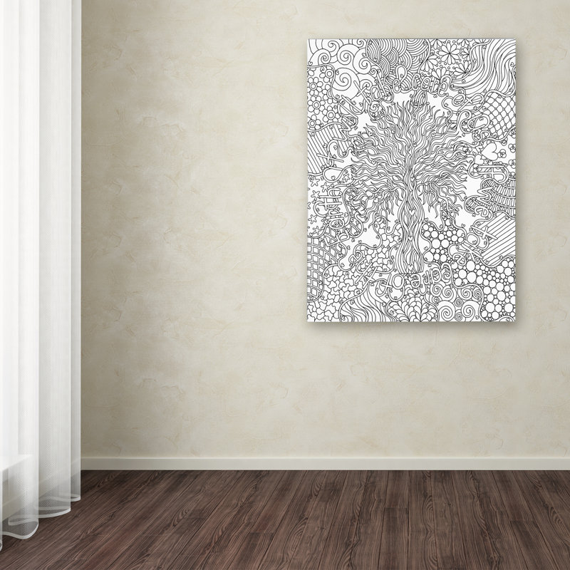 « mixed coloring book 55 » par s, impression sur toile tendue Clarke, H 32 po x l 24 po x P 2 po