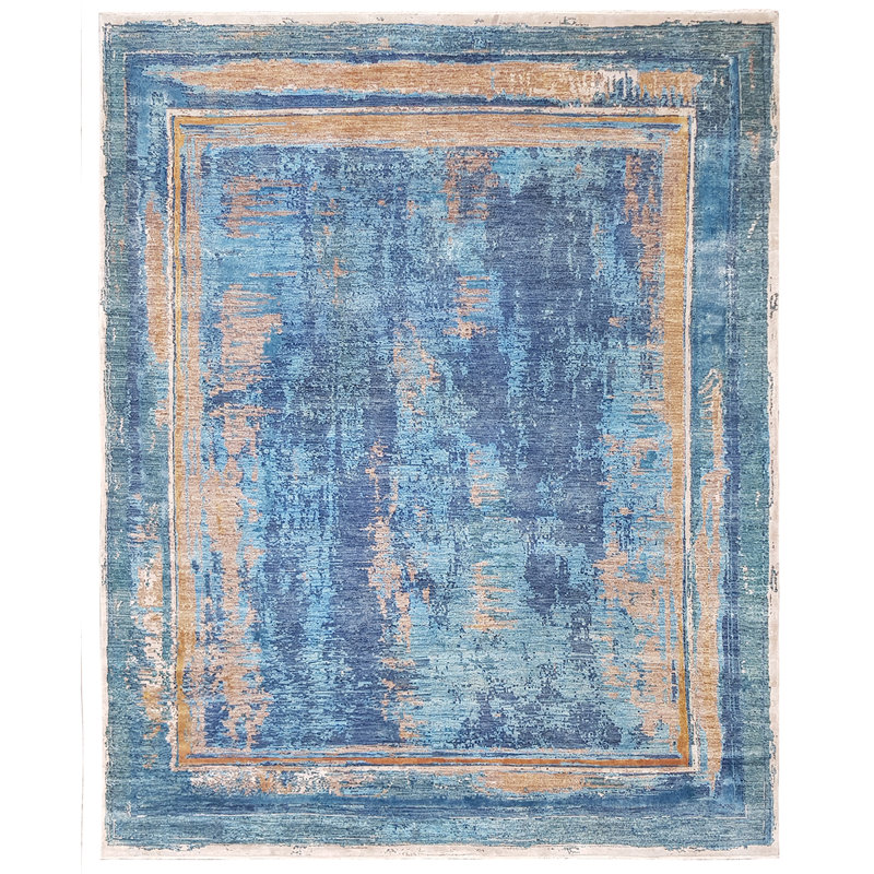 Tapis bleu / jaune de haute qualité