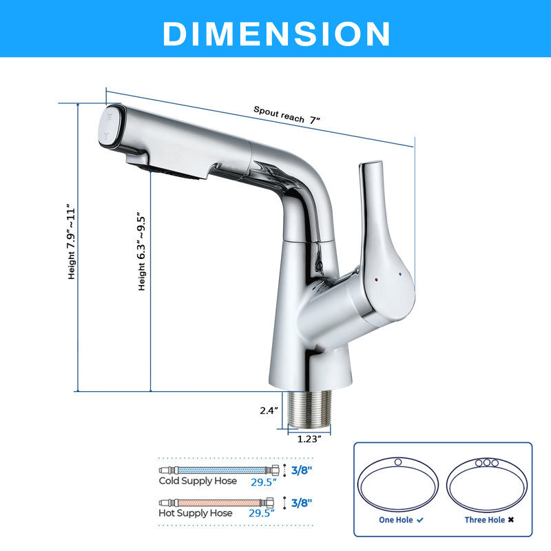 Single Handle Kitchen Swivel-Lift Faucet,Bathroom Sink Faucet