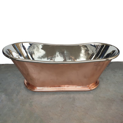 1778mm x 737mm Freestanding Soaking Copper Bathtub