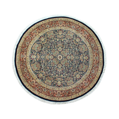 Wali One-of-a-Kind 8'3" X 8'3" New Age Round Wool Area Rug in Navy