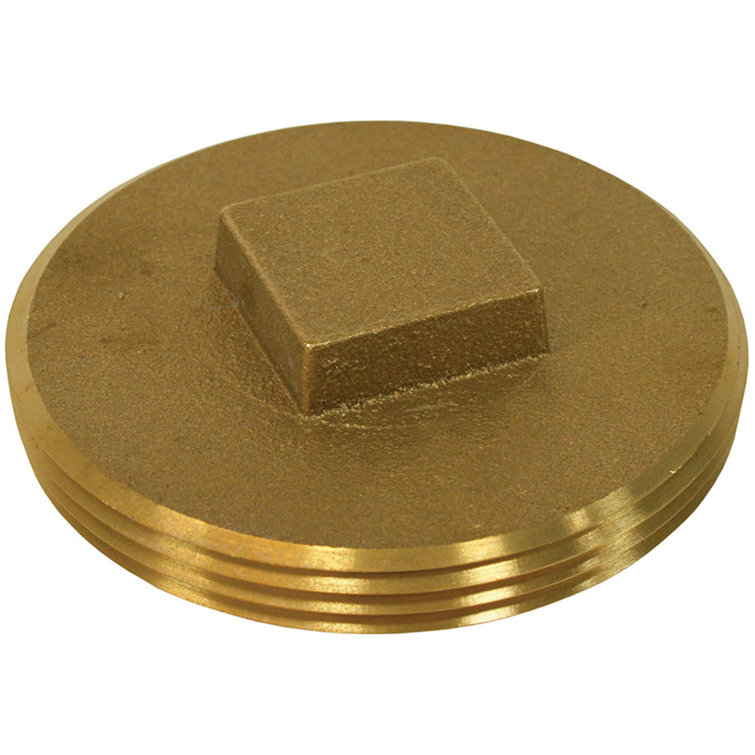 4" Raised Head Southern Code Brass Plug 4-1/2" OD