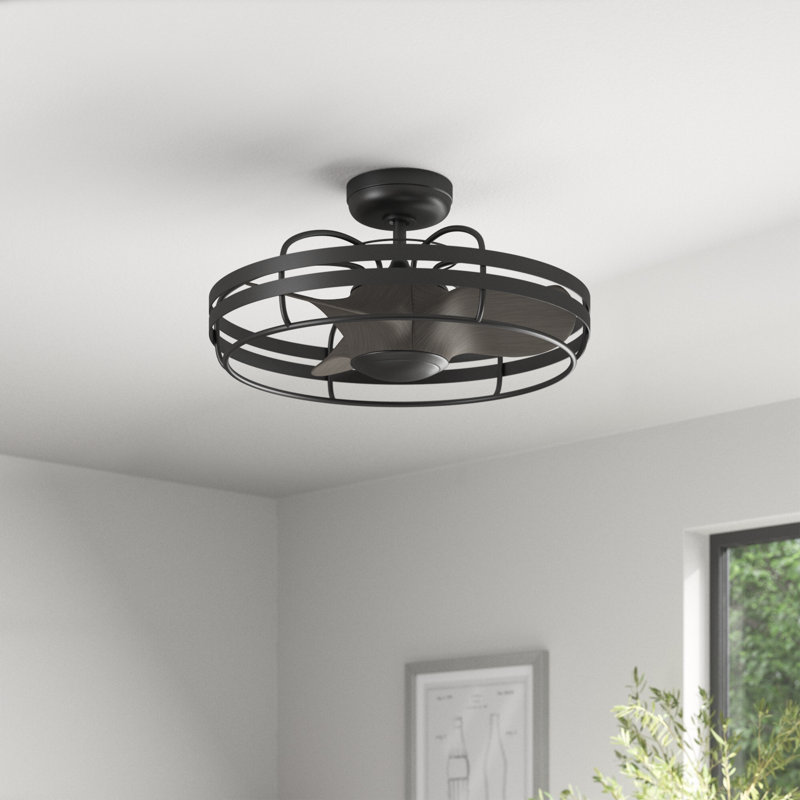 Ventilateur de plafond à 3 pales avec télécommande , Noir mat