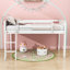 Lit mezzanine simple en bois avec échelle-3150999