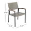 Chaise de salle à manger grise et moderne pour la table de pique-nique d'extérieur