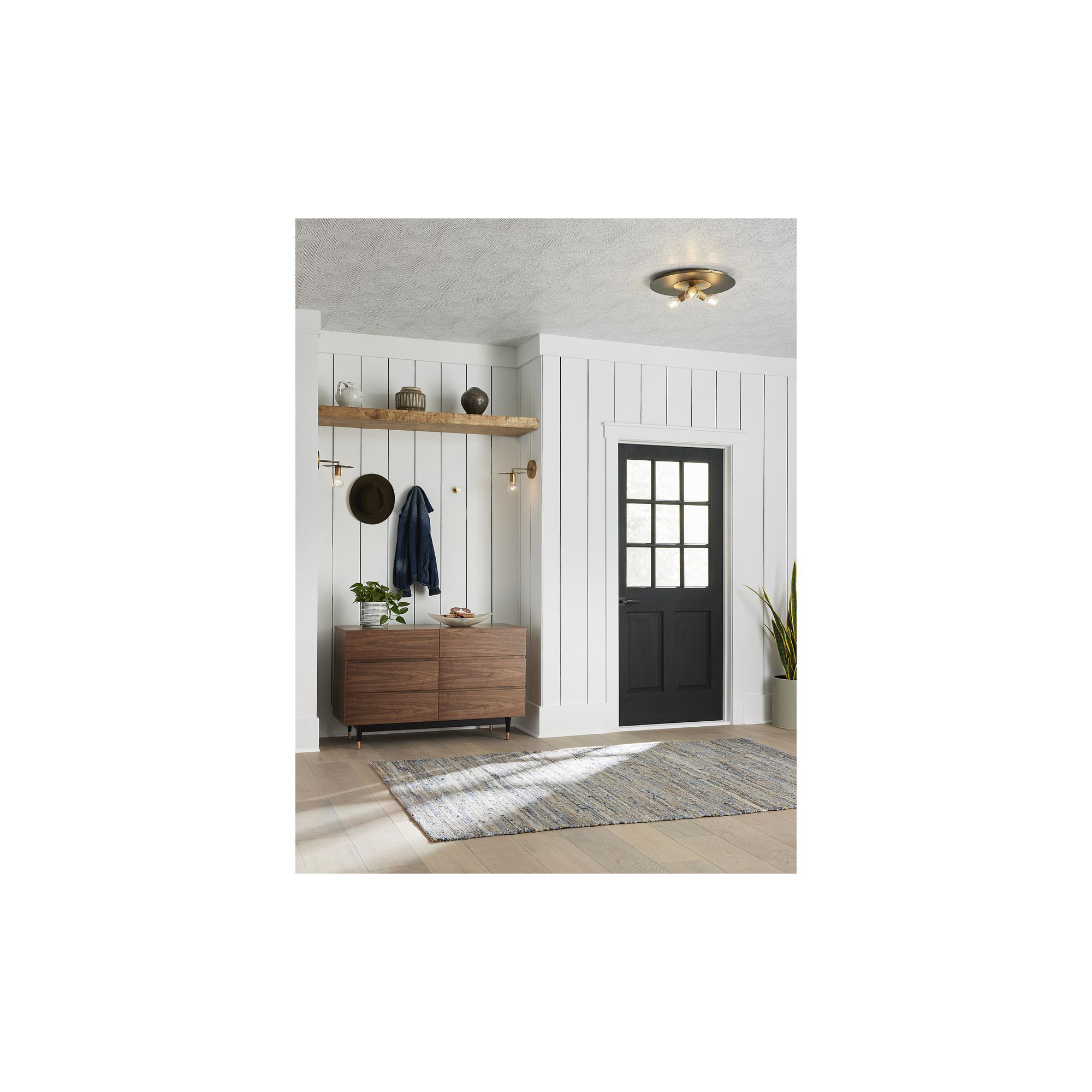 Single Light Steel Dimmable Armed Sconce, Brushed Bronze
