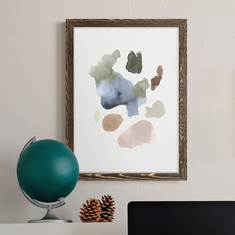 Toile encadrée de qualité supérieure «Fresh Start I» - prête à être accrochée, H 38 po x l 28 po x P 1 po, Noyer