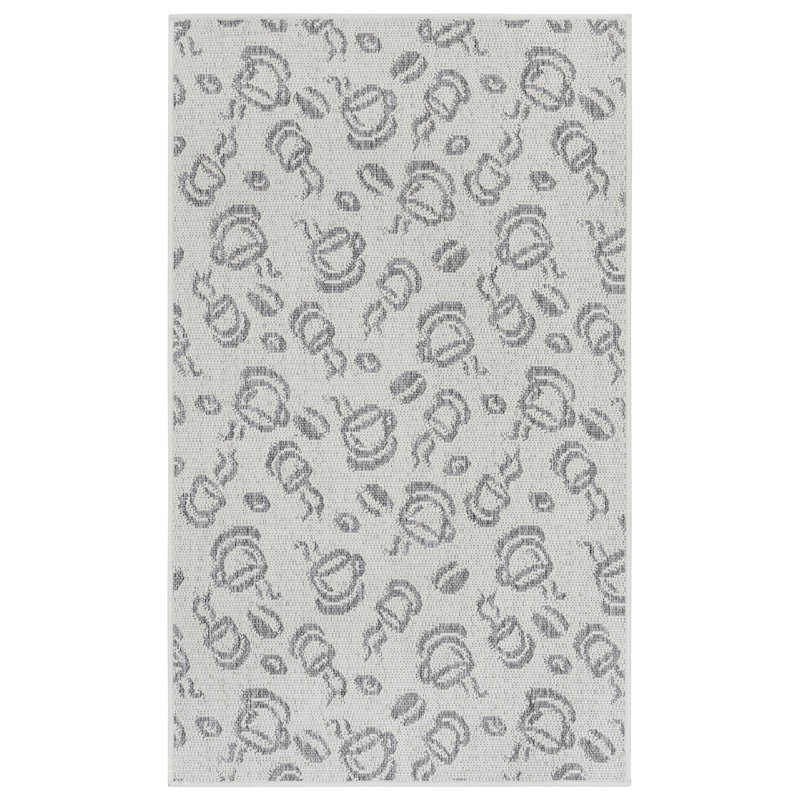 Coffee Cups Cream Rug, Rectangle 92 x 150 cm
