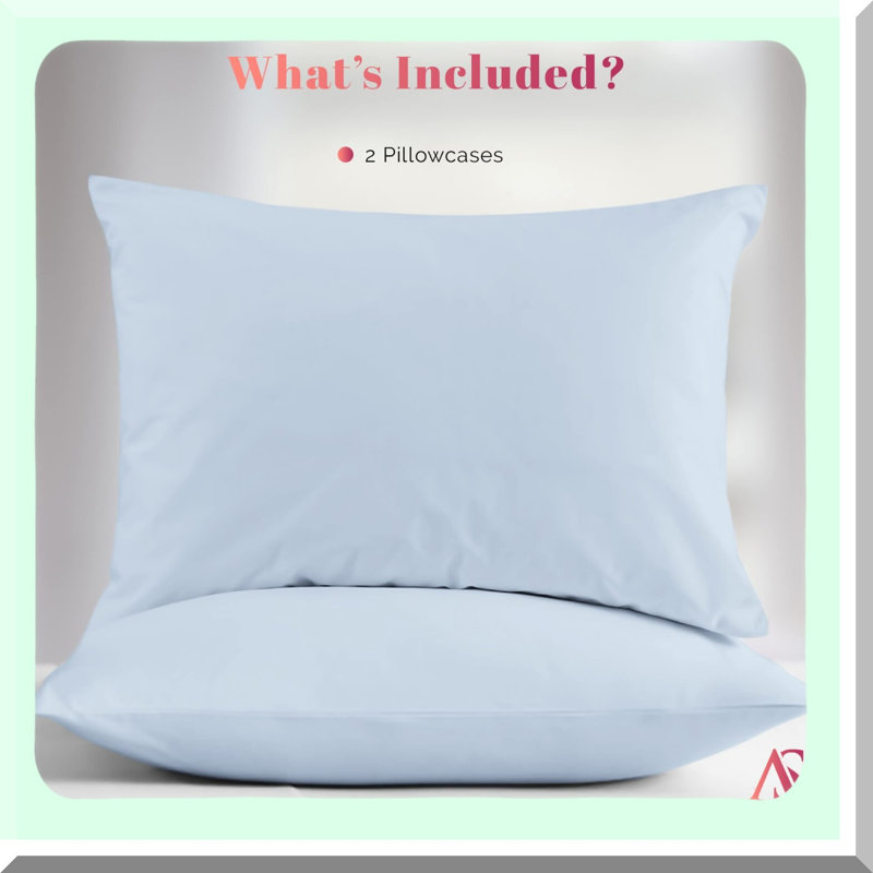 SoftDreams Cotton Pillowcase Set - 2 Pack Pillow Covers, Envelope Closure, Breathable & Washed for Ultimate Comfort. (Pillows not Included)