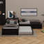 Twin L-Shaped Platform Bed With Trundle,Desk And Drawers-114404392