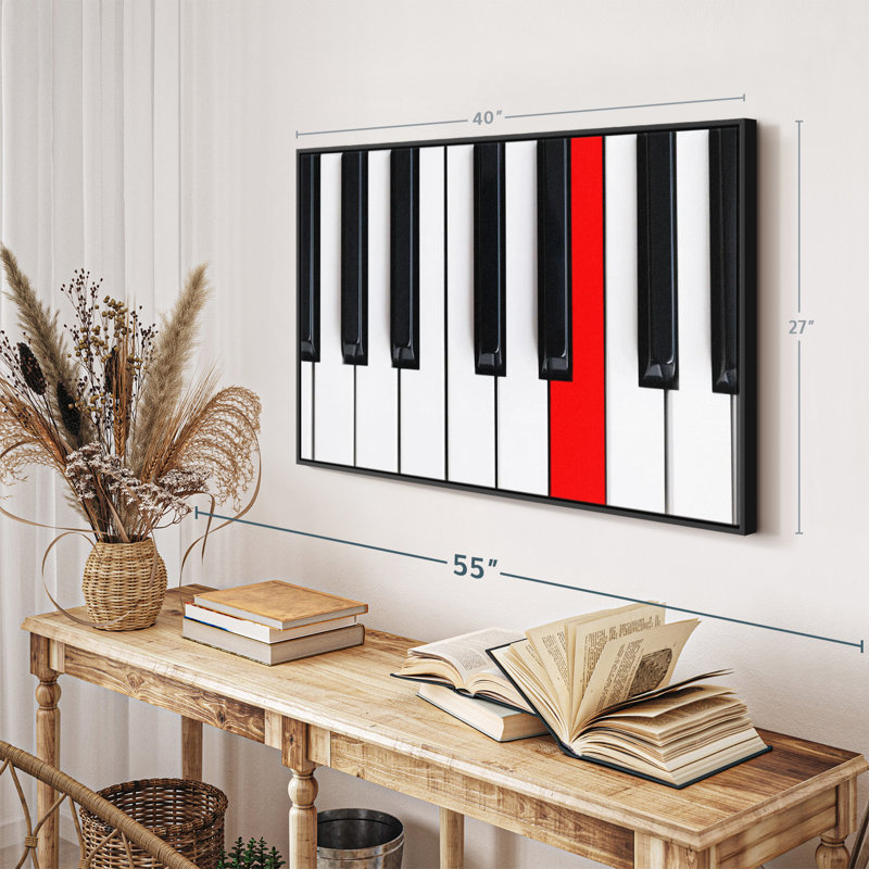 «Piano Key», reproduction sur toile, H 27 po x l 40 po
