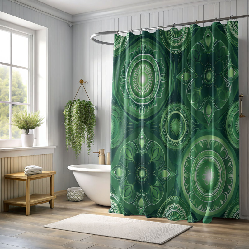 Bohemian Elements - Rideau de douche Premium, H 74 po x l 71 po