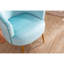 Fauteuil demi-tonneau en velours 24,46 po Javuneesha