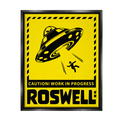 «Attention, Roswell, Nouveau-Mexique, Alien UFO» par Ziwei Li, impression
