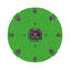 Sous-verres ronds en cuir vert acide Asscher-119015035