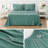 Bedsure Full Burgundy Pintuck Bed-in-a-Bag - Grayish Green Pinch Pleat Comforter Set with Sheets, Pillowcases & Shams (Set of 7)-105523200-105523226