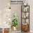 5-Tier Corner Shelf Stand Metal Frame Wood Shelves Space-Saving Tall Storage Rack for Bathroom Kitchen Bedroom Plants Books Decor-1499231879