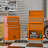 Orange Tool Cabinet With 8 Drawers And Movable High Wear Resistance Storage --1339956101