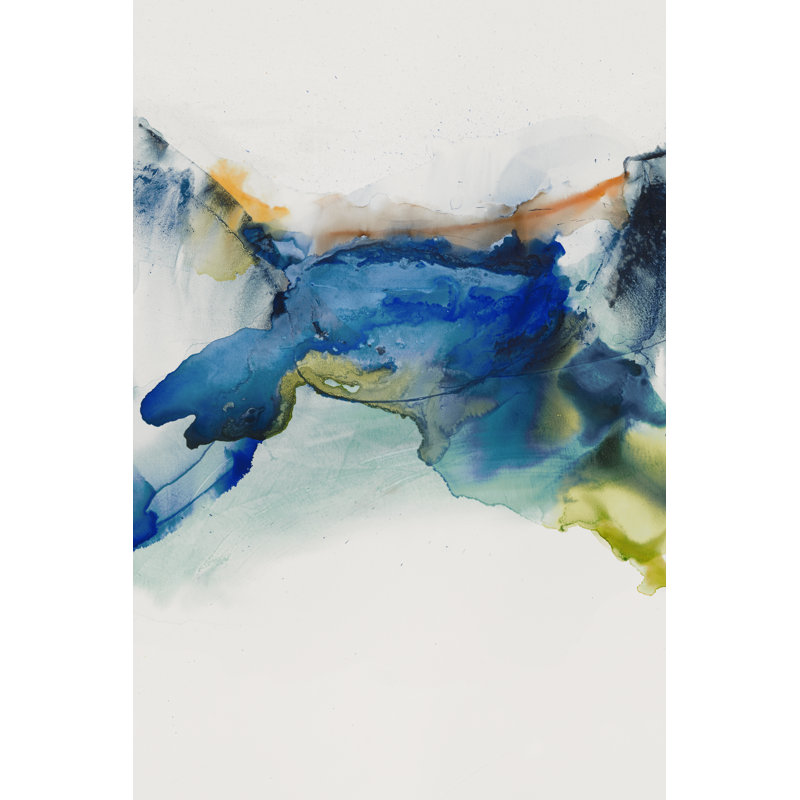 Abstract Terrain II by Sisa Jasper - Painting on Canvas, 30cm H x 20cm W, Wrapped Canvas