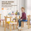 AIYAPLAY 5 Piece Kids Table and Chairs Set Toddler Ages 3-8 Multicoloured