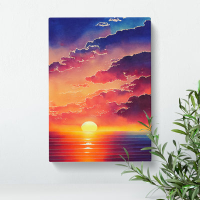 Ravishing Ocean Sunset - Wrapped Canvas