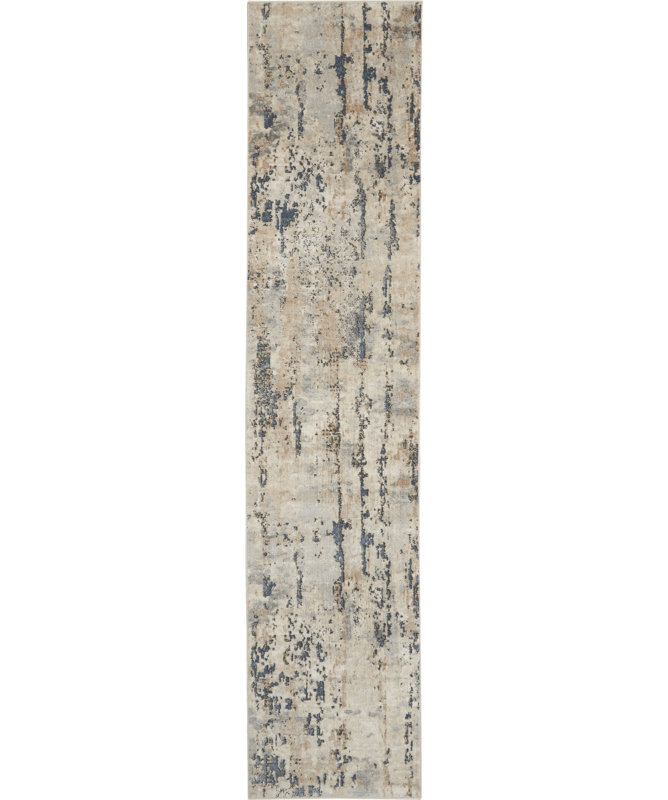 Tapis beige contemporain contemporain, Tapis de couloir 2 pi 2 po x 10 pi