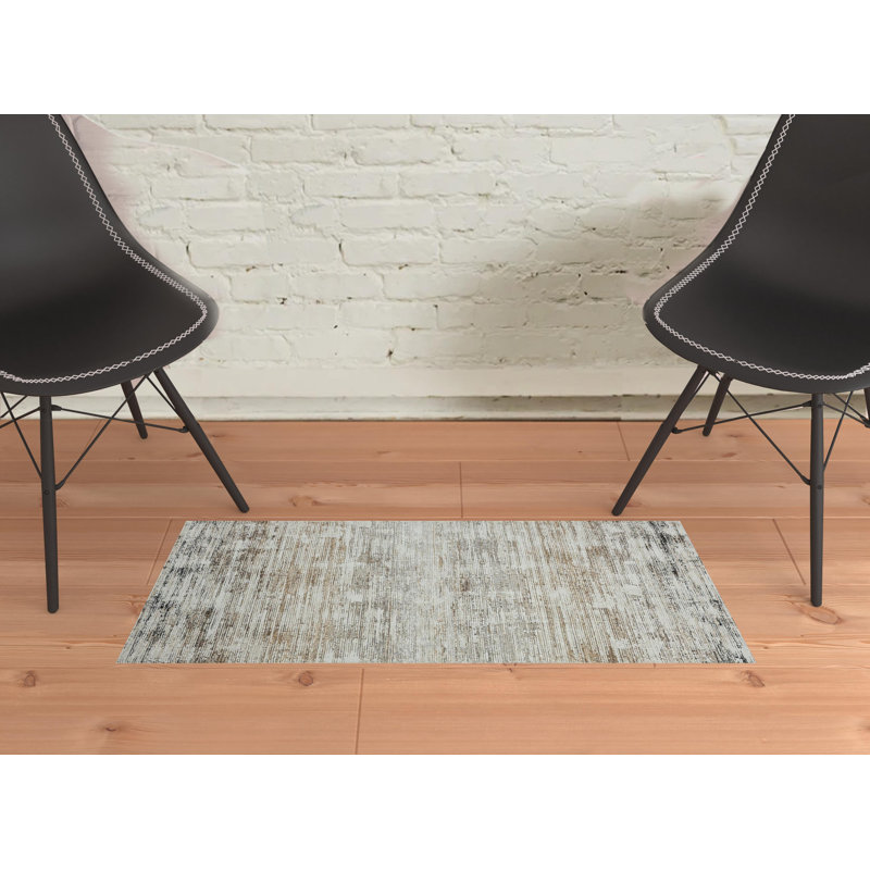 Tapis gris foncé / gris clair, Rectangulaire 2 pi x 3 pi