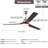 42 Inch 3 Blades Flush Mount Modern Ceiling Fan Light With Remote Control-1748181189
