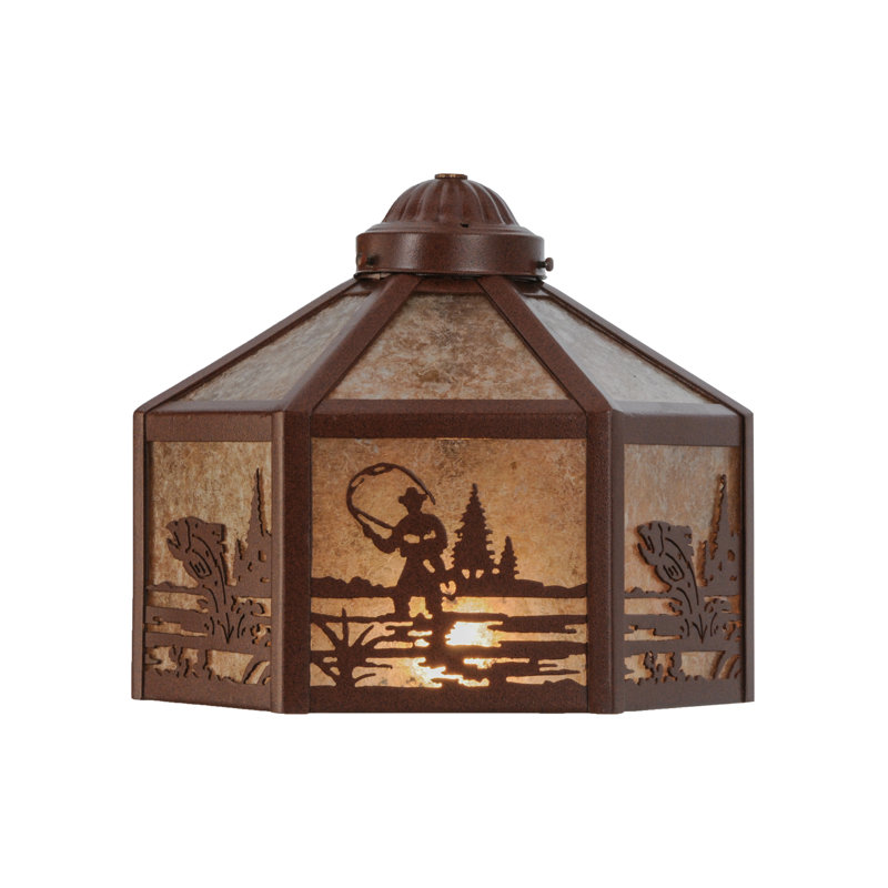 Rustic Lodge 13'' 1 - Light Rust Bowl Ceiling Fan Light Kit