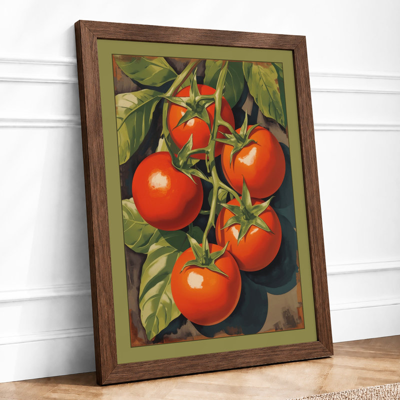 Tomato Plant Study Botanical - Print, Walnut, A1 - 84.1 x 59.4 cm