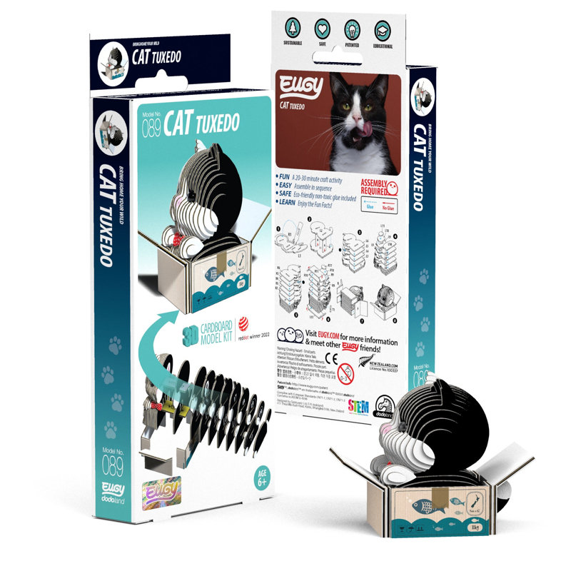 EUGY Cat - Tuxedo 3D