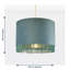 23cm H Velvet Drum Pendant Shade ( Uno )-71035726
