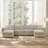 Cleland 156" W Modern 6-Piece Upholstered Modular Sofa With Ottoman-1178951105-1178951107