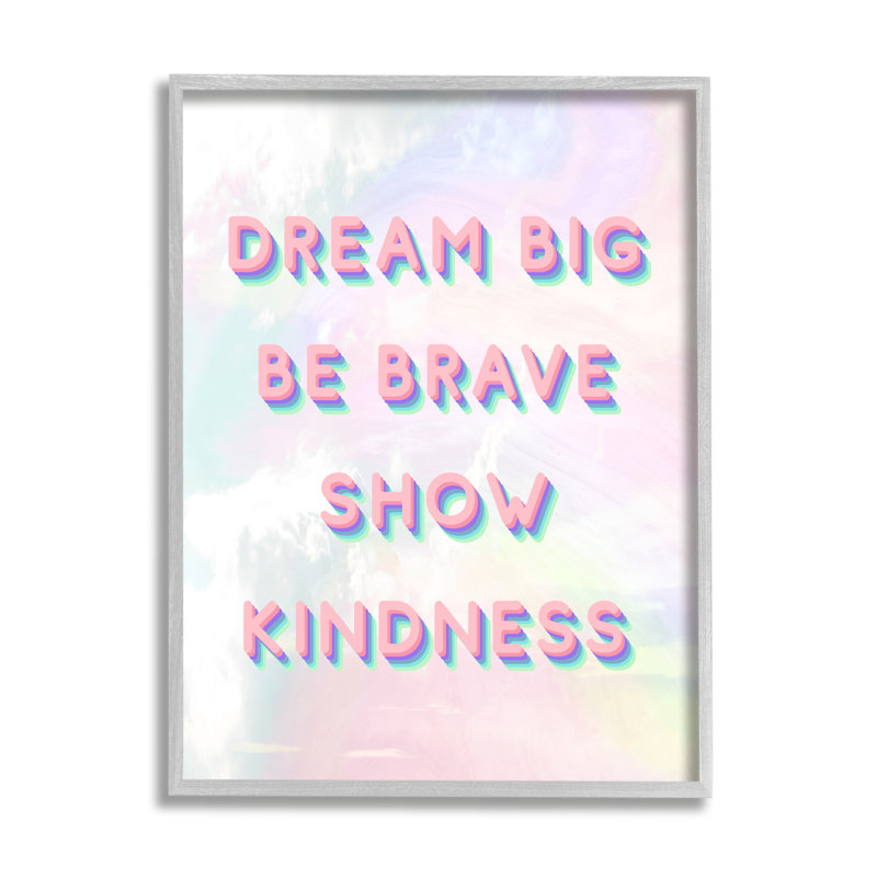 Dream Big Be Brave, Estampe numérique Farmhouse, H 14 po x l 11 po