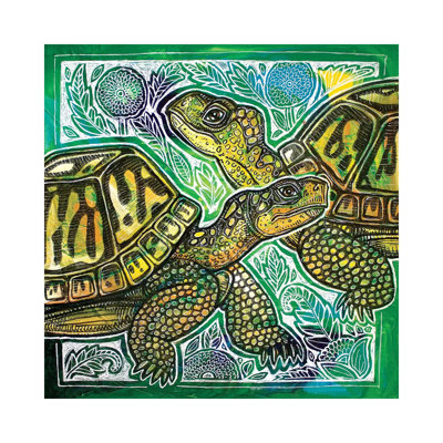 Turtle Crossing 1 Piece Wrapped Canvas Wall Art