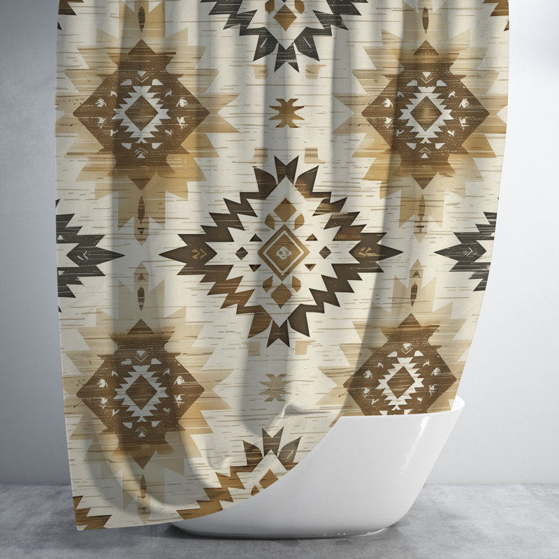Toneesha Ikat Shower Curtain, 74" H x 71" W