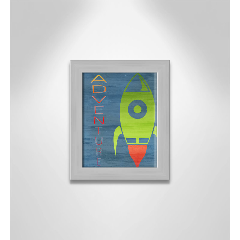 Space Explore 2, impression sur papier, H 10 po x l 8 po x P 0,6 po, Encadré plat argent