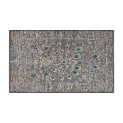 Tapis gris lavable à la machine
