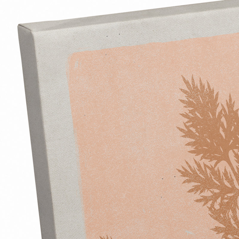 «Rust Rust Floral Silhouette», impression sur toile tendue