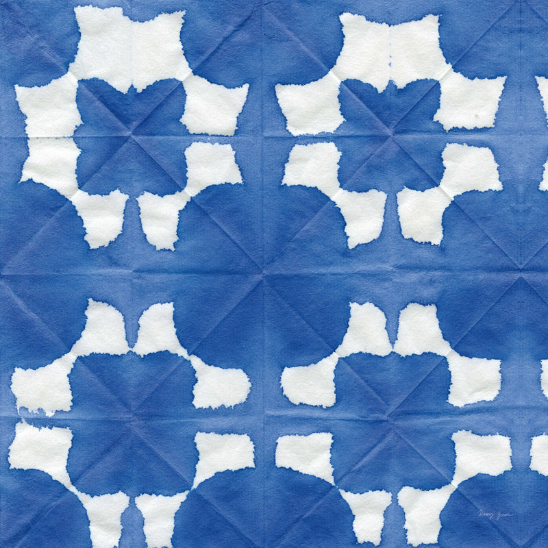 «Aquarelle Blue Square II» par Nancy Green, H 12 po x l 12 po x P 1,25 po