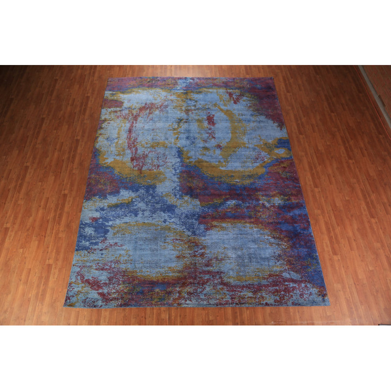 Tapis indien à motif abstrait All-Over